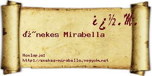 Énekes Mirabella névjegykártya